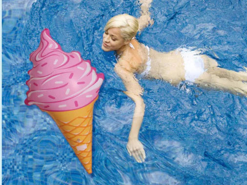 Inflatable Ice Cream Pool Float Toy for Swimming Fun