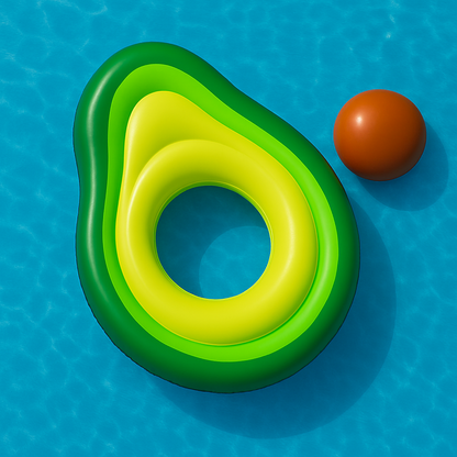 Inflatable Avocado Pool Float