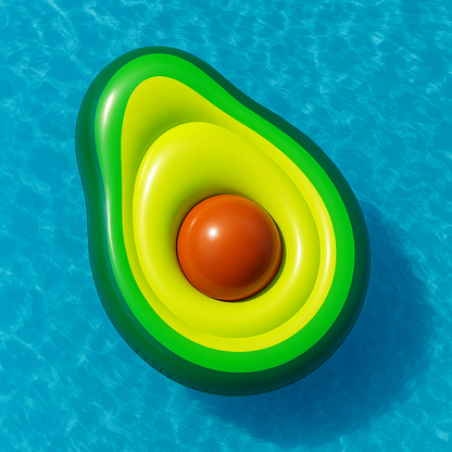Inflatable Avocado Pool Float