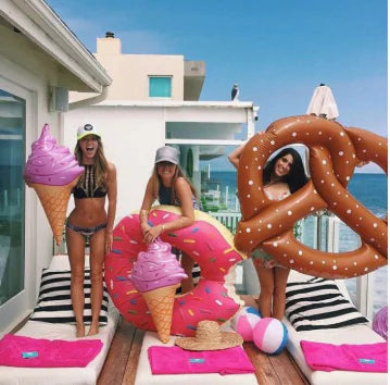 Inflatable Ice Cream Pool Float Toy for Swimming Fun