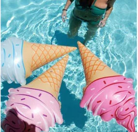 Inflatable Ice Cream Pool Float Toy for Swimming Fun